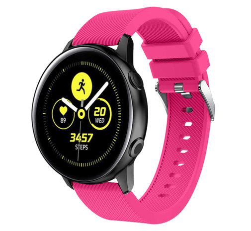 Samsung Galaxy Watch Active silicone band knalroze Smartwatchbanden