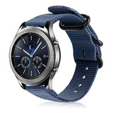 Strap-it® Samsung Gear S3 nylon gesp band (blauw)