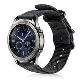 Strap-it® Samsung Gear S3 nylon gesp band (zwart)