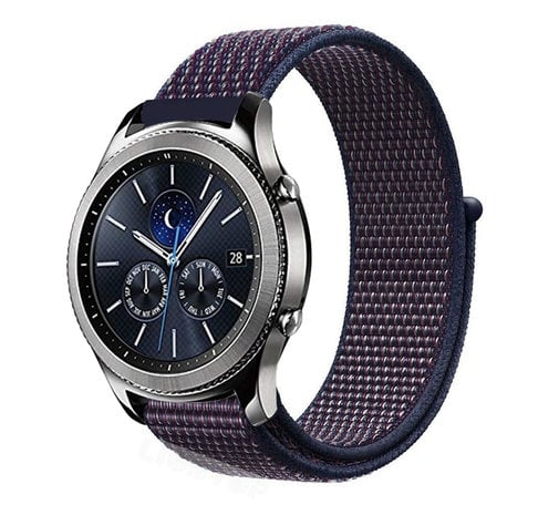 Strap-it® Strap-it Samsung Gear S3 nylon band (paars-blauw)
