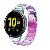 Strap-it® Samsung Galaxy Watch Active stalen band (regenboog)