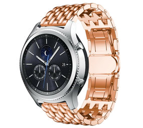 Strap-it® Samsung Gear S3 stalen draak band (rosé goud)