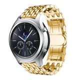 Strap-it® Samsung Gear S3 stalen draak band (goud)