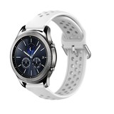 Strap-it® Samsung Gear S3 siliconen bandje met gaatjes (wit)