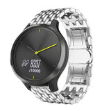 Strap-it® Garmin Vivomove HR stalen draak band (zilver)