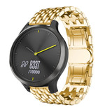 Strap-it® Garmin Vivomove HR stalen draak band (goud) Strap-it® Garmin Vivomove HR stalen draak band (goud)
