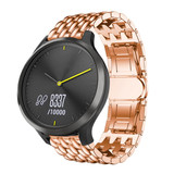 Strap-it® Garmin Vivomove HR stalen draak band (rosé goud)