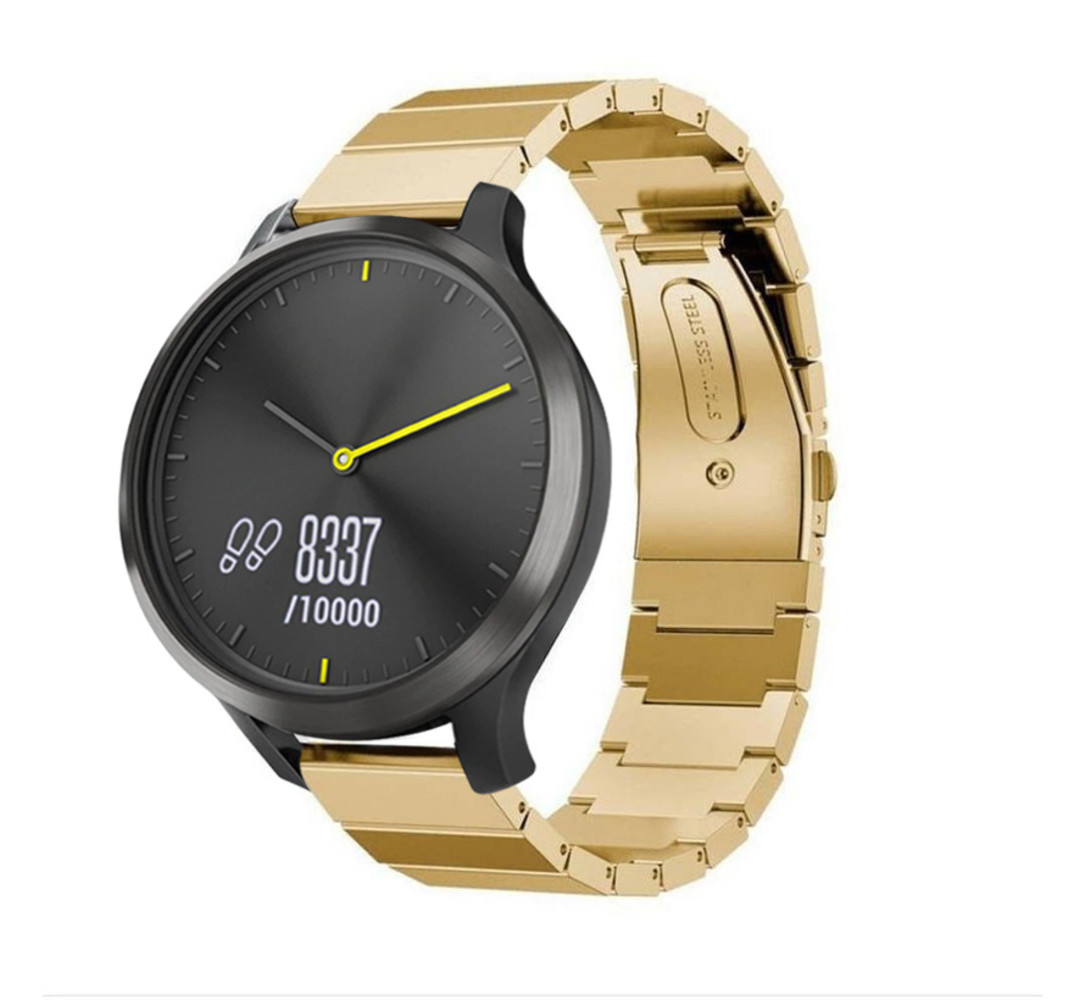 Strap-it® Strap-it Garmin Vivomove HR metalen bandje (goud) Strap-it® Strap-it Garmin Vivomove HR metalen bandje (goud)