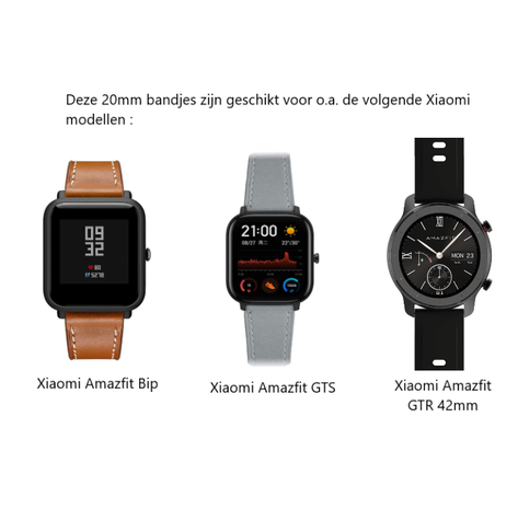 Strap-it® Strap-it Xiaomi Amazfit Bip silicone band (oranje)