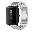 Strap-it® Strap-it Xiaomi Amazfit Bip stalen draak band (zilver)