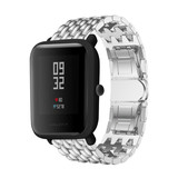 Strap-it® Xiaomi Amazfit Bip stalen draak band (zilver)