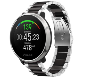 Strap-it® Polar Unite stalen band (zilver/zwart)