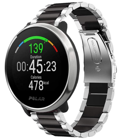 Strap-it® Strap-it Polar Unite stalen band (zilver/zwart)