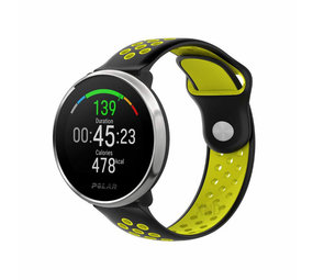 Strap-it® Polar Unite sport band (zwart/geel)