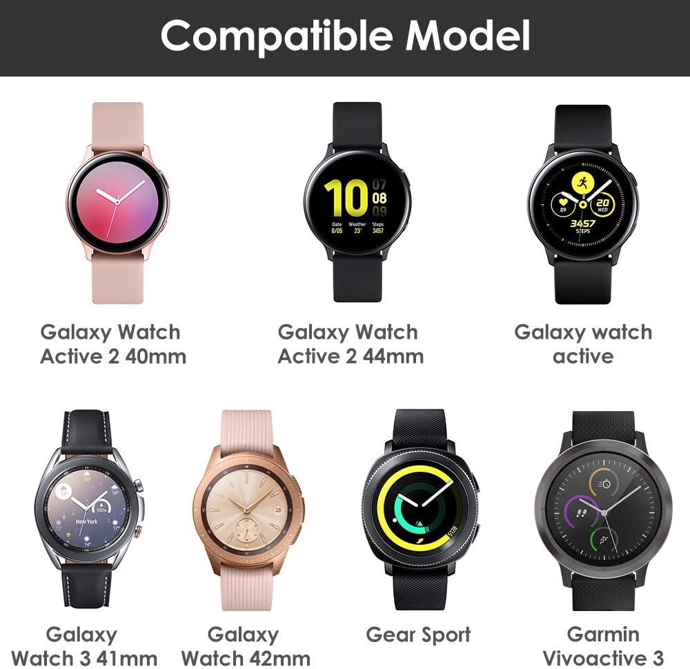 Samsung Galaxy Watch Active silicone band (paars) - Smartwatchbanden.nl