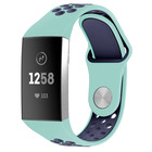 Strap-it® Strap-it Fitbit Charge 4 sportband (aqua/donkerblauw)
