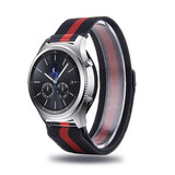 Strap-it® Samsung Gear S3 Milanese band (zwart/rood)