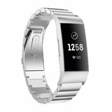 Strap-it® Fitbit Charge 3 metalen bandje (zilver)