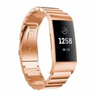 Strap-it® Strap-it Fitbit Charge 3 metalen bandje (rosé goud)