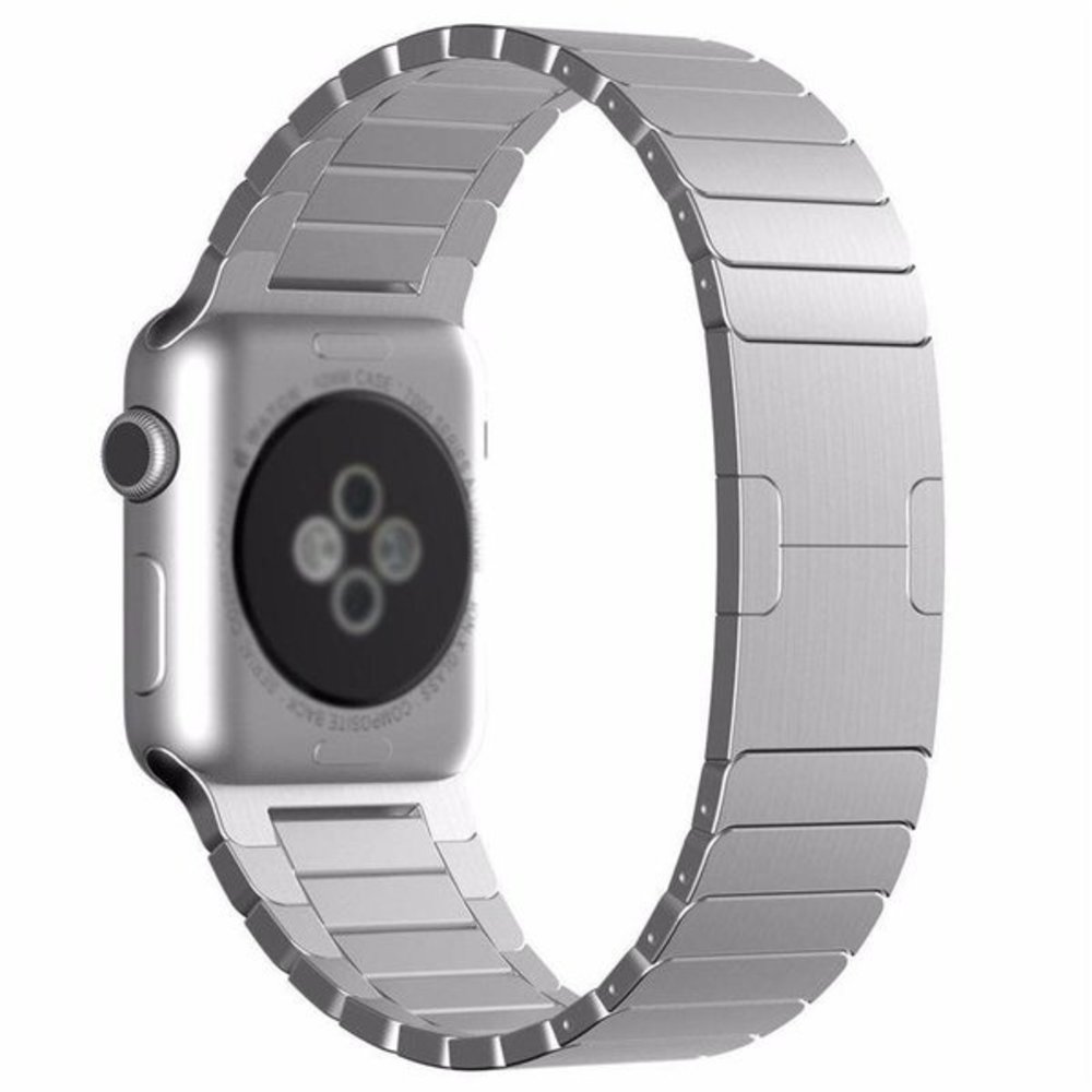 Strap-it® Strap-it Apple Watch luxe metalen band (zilver)