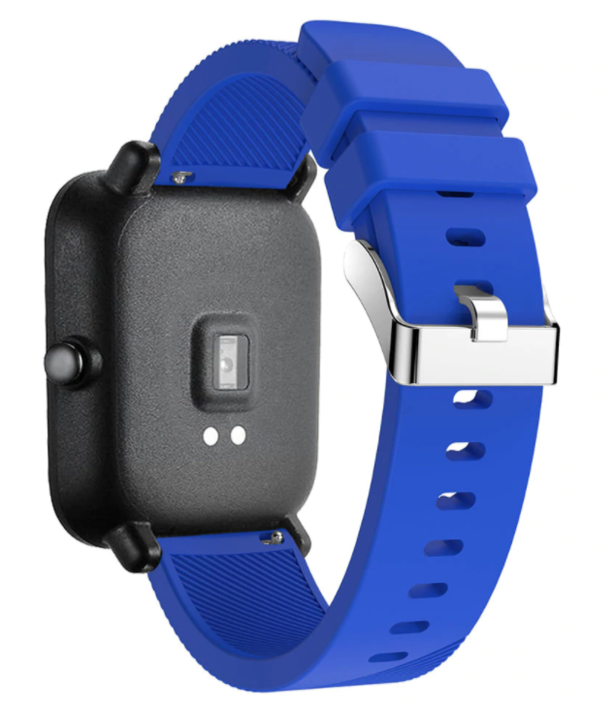 Strap-it® Strap-it Xiaomi Amazfit Bip silicone band (blauw)
