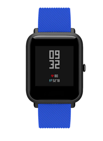 Strap-it® Strap-it Xiaomi Amazfit Bip silicone band (blauw)