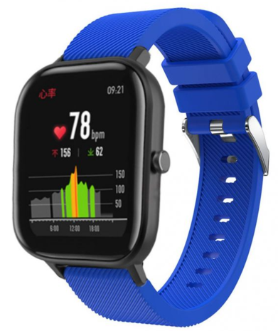 Strap-it® Strap-it Xiaomi Amazfit GTS silicone band (blauw)