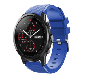 Strap-it® Xiaomi Amazfit Stratos silicone band (blauw)