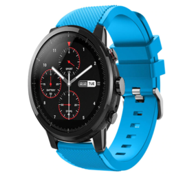 Strap-it® Xiaomi Amazfit Stratos silicone band (lichtblauw)