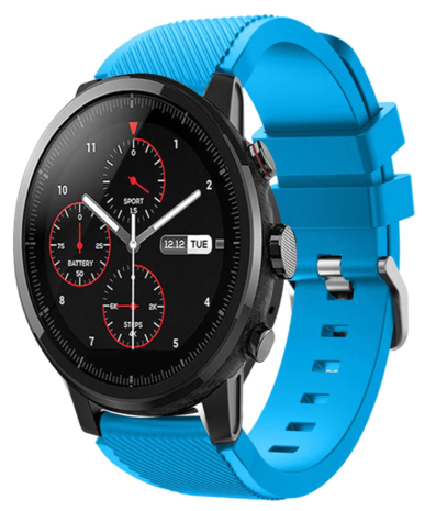 Strap-it® Strap-it Xiaomi Amazfit Stratos silicone band (lichtblauw)
