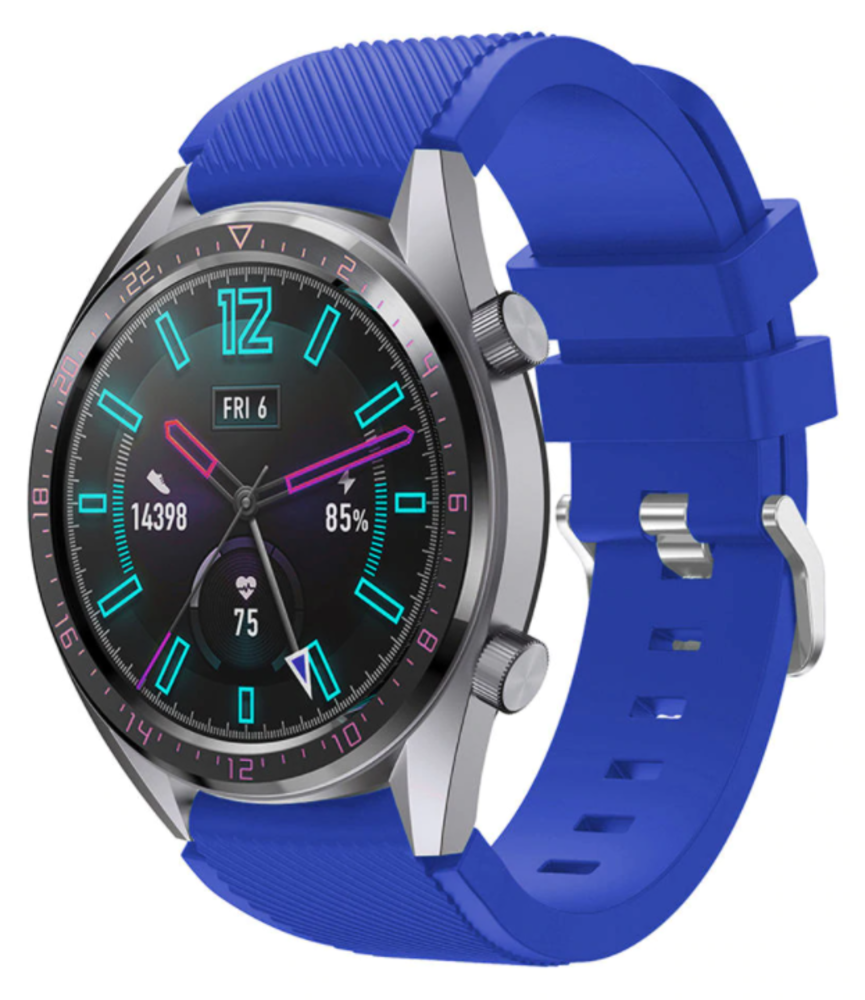 Strap-it® Strap-it Huawei Watch GT 2 siliconen bandje (blauw)