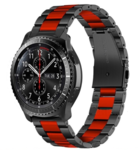 Strap-it® Strap-it Samsung Galaxy Watch stalen band 46mm (zwart/rood)