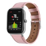 Strap-it® Xiaomi Amazfit GTS bandje leer (roze)