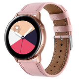 Strap-it® Samsung Galaxy Watch Active bandje leer (roze)