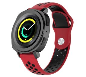 Strap-it® Samsung Gear Sport sport band (rood/zwart)