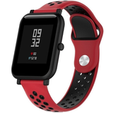 Strap-it® Xiaomi Amazfit Bip sport band (rood/zwart)