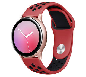 Strap-it® Samsung Galaxy Watch Active sport band (rood zwart)