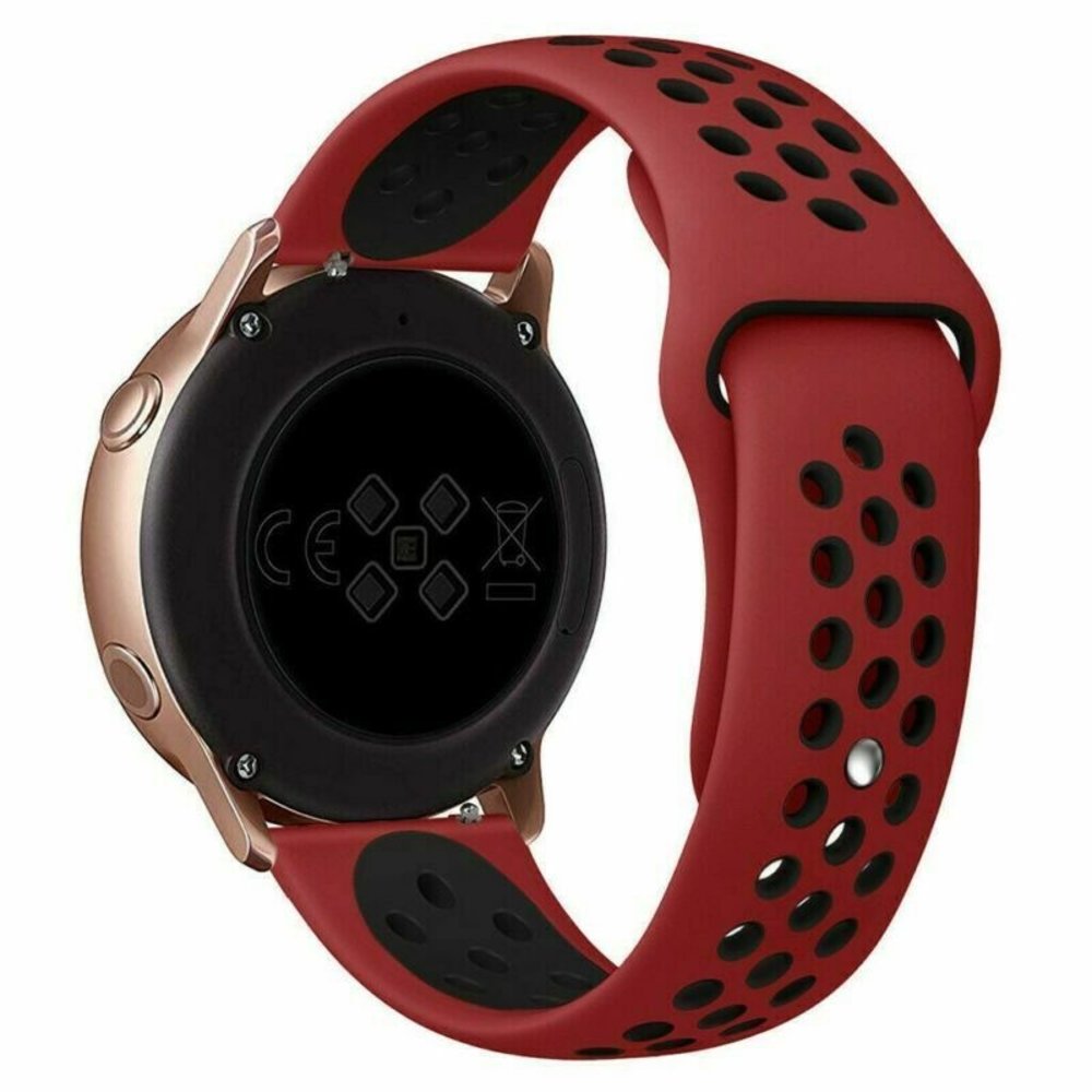 Strap-it® Strap-it Samsung Galaxy Watch Active sport band (rood zwart)
