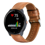 Strap-it® Garmin Vivoactive 3 leren bandje (bruin)