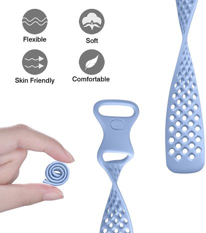 Strap-it® Strap-it Fitbit Sense siliconen bandje met gaatjes (lila)