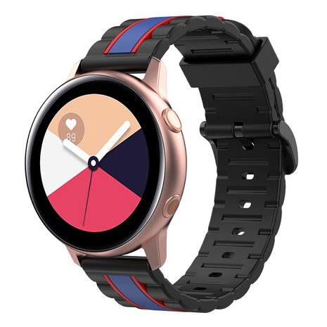 Strap-it® Strap-it Samsung Galaxy Watch Active Special Edition band (zwart/blauw)