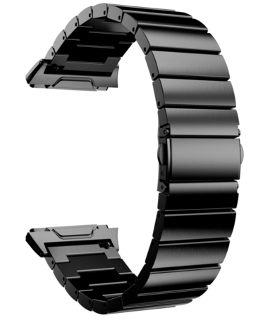 Strap-it® Strap-it Fitbit Ionic metalen bandje (zwart)