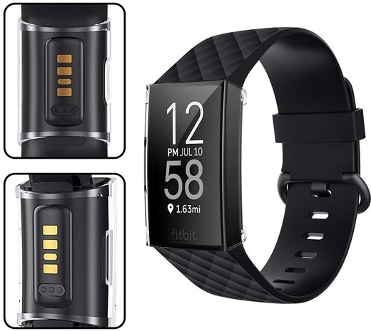 Fitbit Charge 3 4 TPU case transparant Smartwatchbanden