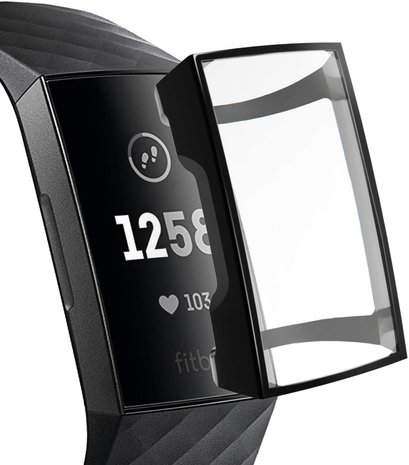 Strap-it® Strap-it Fitbit Charge 3/4 TPU case (zwart)