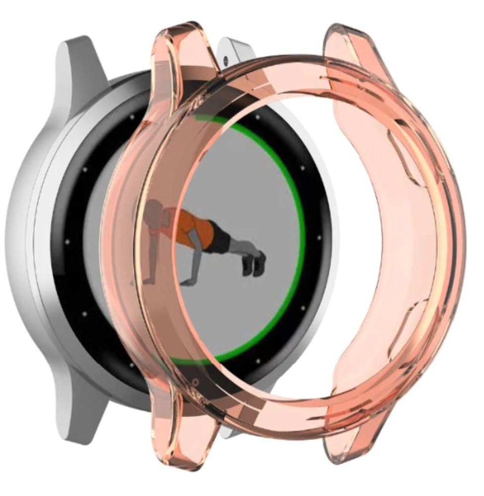 Strap-it® Strap-it Garmin Vivoactive 4s TPU case (transparant oranje)