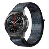 Strap-it® Samsung Galaxy Watch 46mm nylon band (zwart/blauw)