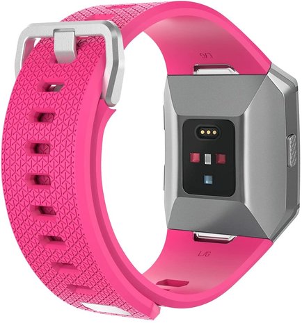 Strap-it® Strap-it Fitbit Ionic siliconen bandje (knalroze)