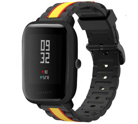 Strap-it® Xiaomi Amazfit Bip Special Edition band (zwart/geel) Strap-it® Xiaomi Amazfit Bip Special Edition band (zwart/geel)