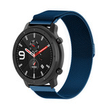 Strap-it® Xiaomi Amazfit GTR Milanese band (blauw)