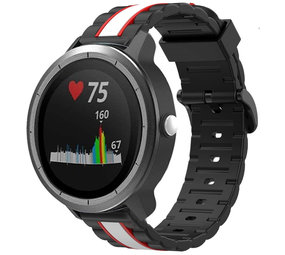 Strap-it® Garmin Vivoactive 3 Special Edition band (zwart/wit) Strap-it® Garmin Vivoactive 3 Special Edition band (zwart/wit)